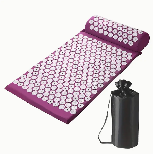 Tapis d'acupression avec oreiller et sacoche