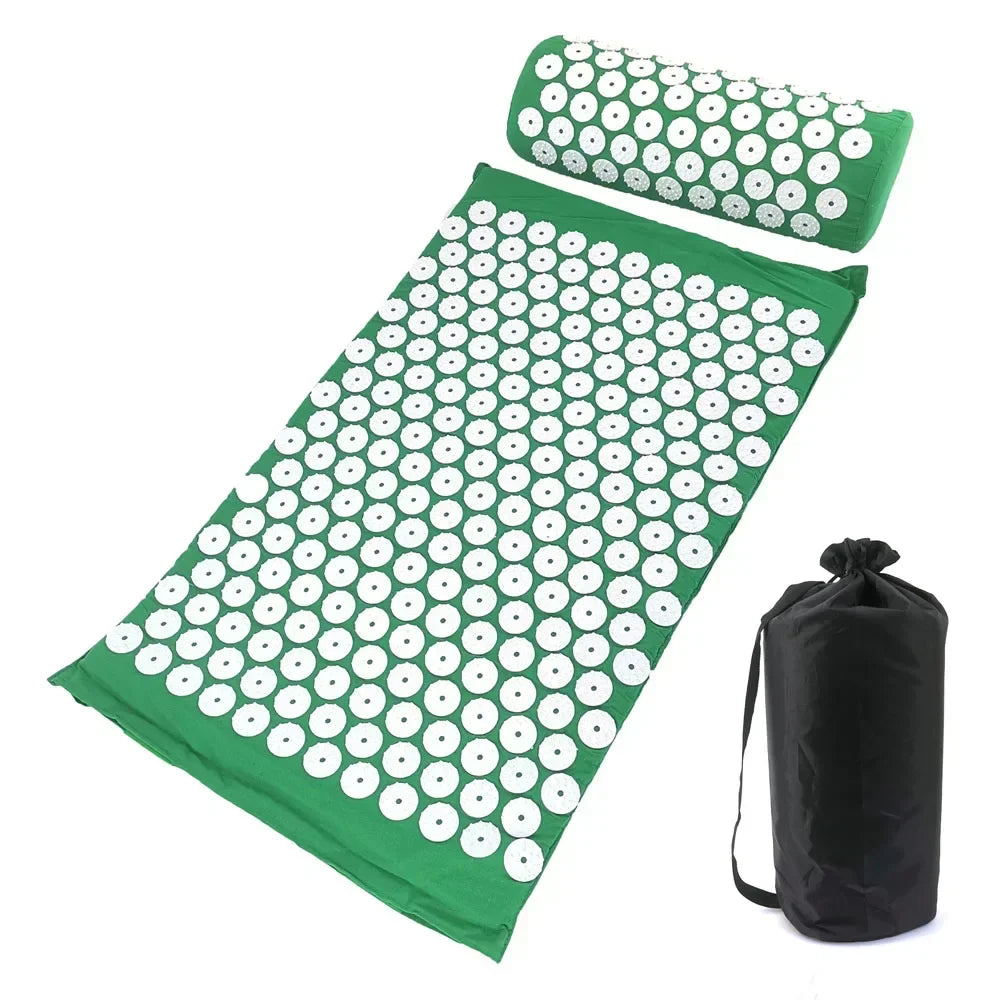 Tapis d'acupression avec oreiller et sacoche